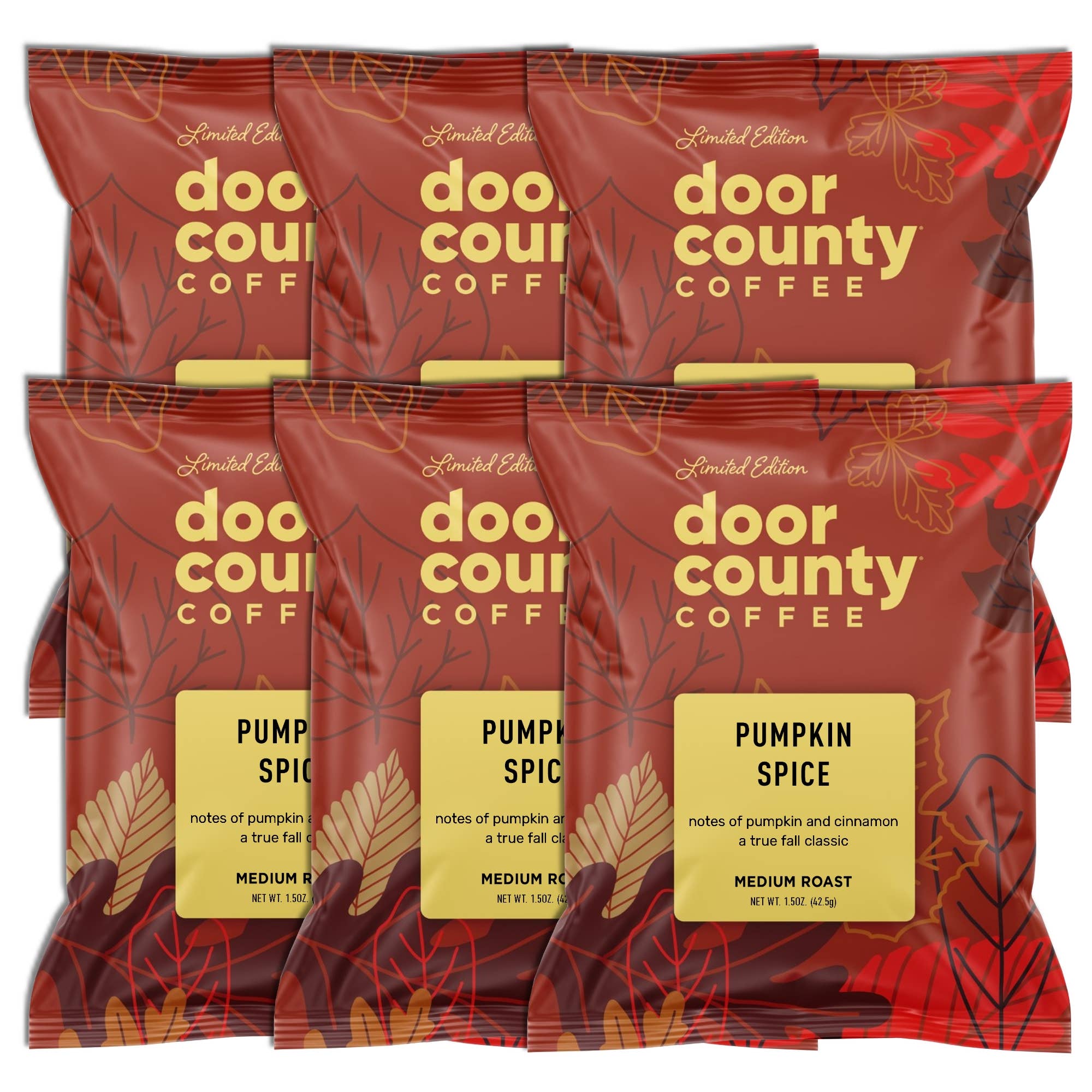 Pumpkin Spice FALL Flavored Coffee, 1.5oz, 6 pack