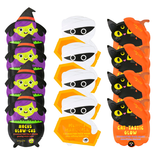 Korean Halloween Sheet Masks – Witch, Mummy, Cat 