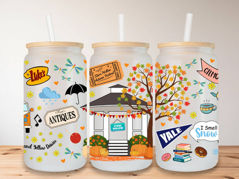 Gilmore Girls 16oz Frosted Glass Can