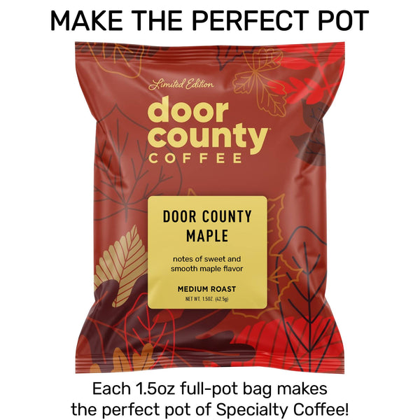 Door County Maple FALL Flavored Coffee, 1.5oz, 6 pack