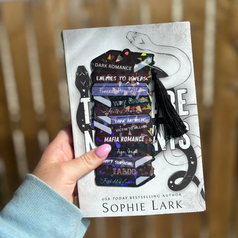 Dark Romance Tropes Spicy Cardstock Bookmark: No Tassel