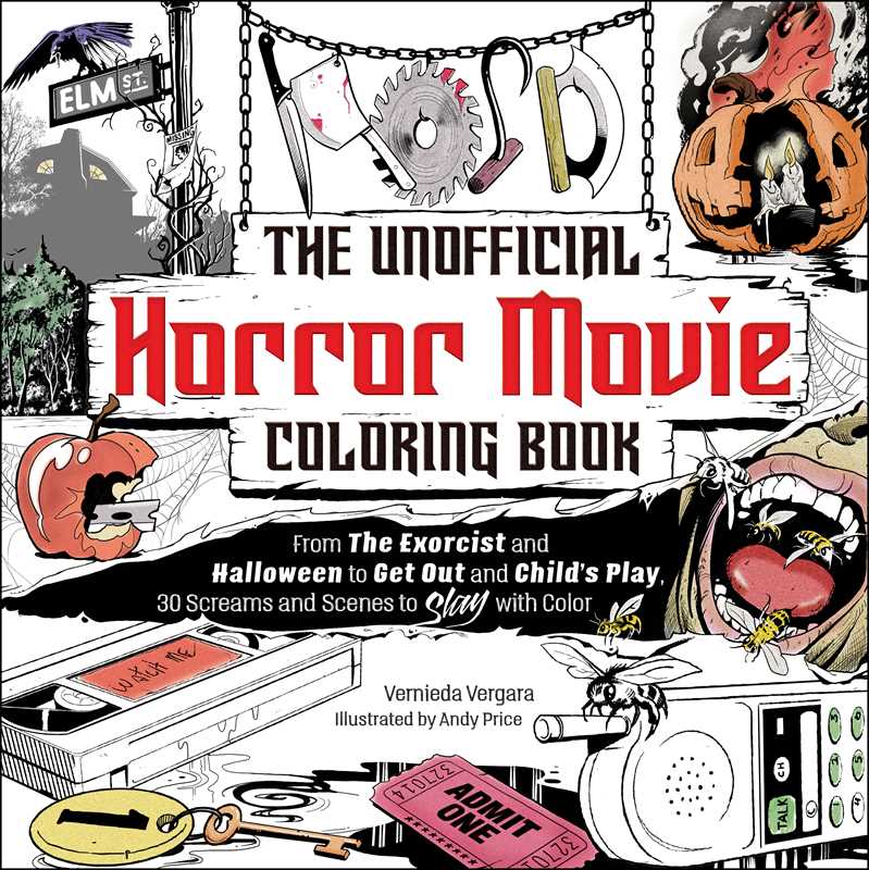 Unofficial Horror Movie Coloring Book by Vernieda Vergara: Paperback; 64 pages / English