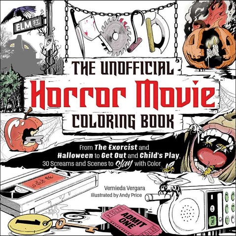 Unofficial Horror Movie Coloring Book by Vernieda Vergara: Paperback; 64 pages / English
