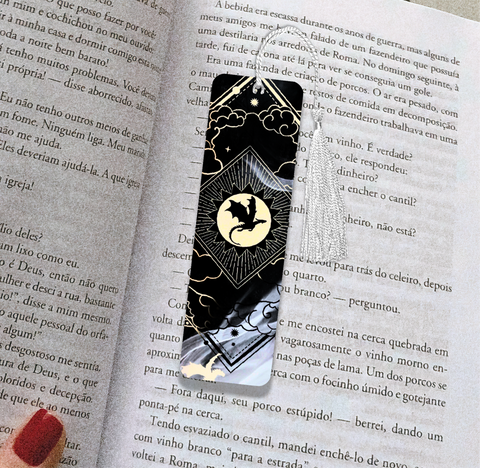 Onyx Storm Inspired Metal Bookmark: 4.7 x 1.23 inches
