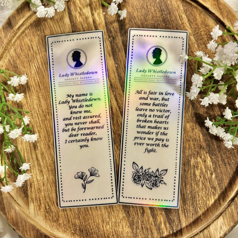 Lady Whistledown Society Papers Cardstock Bookmark Bundle: Add Tassel